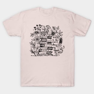 It is a perfect day to read books and flowers T-Shirt